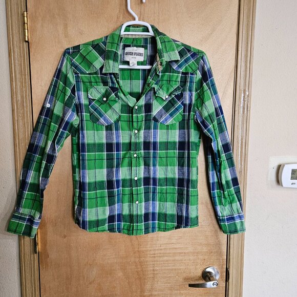 Ditch Plains Plaid Shirt L  Snap Button - Picture 6 of 10